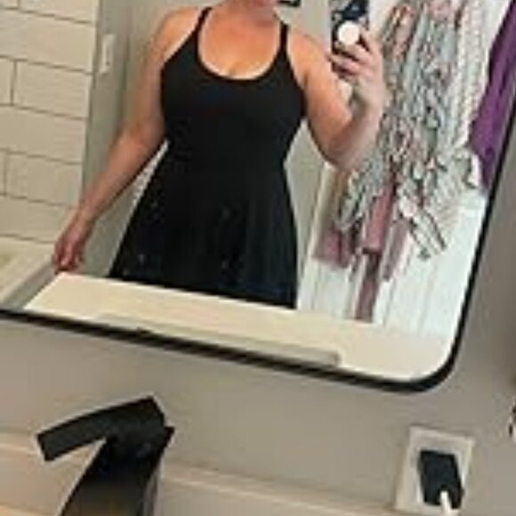 Black golf tennis dress with built in shorts - Picture 3 of 4